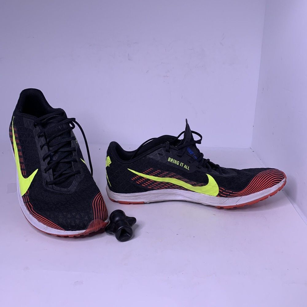 New Nike Zoom Rival XC Waffle Track Shoes AJ0851-005 Black Volt Spikes Size 12.5